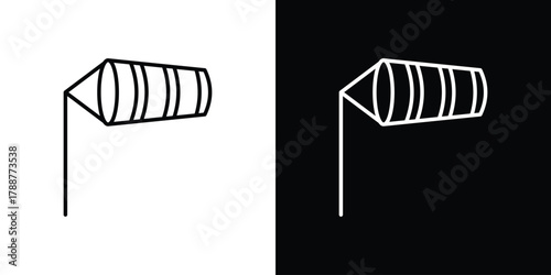 Windsock icon line vector illustration. vector graphics
