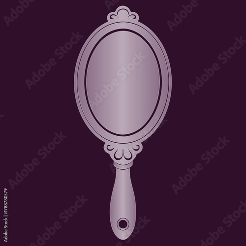 Ornate Oval Hand Mirror with Handle oval mirror vanity mirror