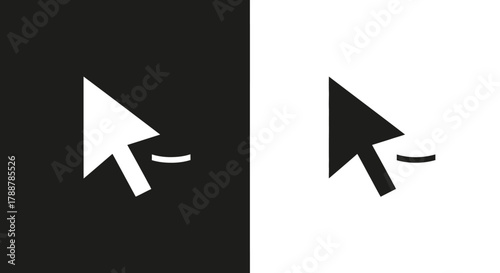 Free Download Minimalist Mouse Cursor Pointer Vector Icon Set in Black and White - GFXLoad