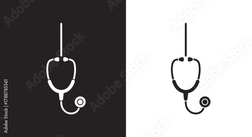 Modern Stethoscope Vector Icon for Healthcare and Doctor Logo Branding