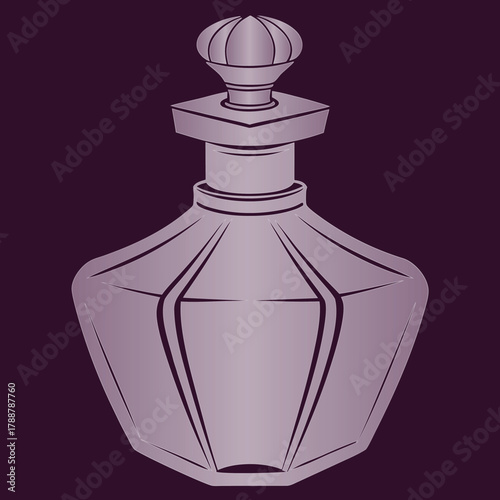 Vintage Perfume Bottle with Ornate Stopper fragrance