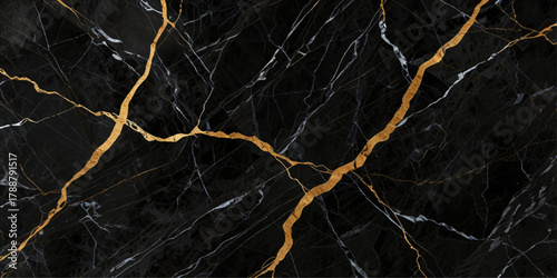 Black and gold marble floor wall texture background. Luxury golden black marble design for wedding invitation card, cover, packaging , fashion vector template	