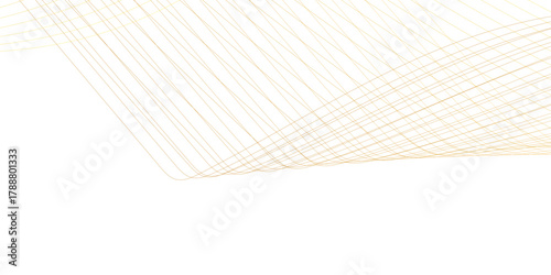 Abstract golden or yellow wave and curve lines background. Abstract frequency sound wave technology and science background. Wavy banner, template design. business, luxury.	
