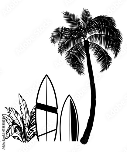 Retro Summer Surf Wear Graphic T-shirt Design