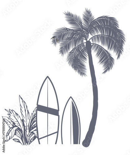 Retro Summer Surf Wear Graphic T-shirt Design