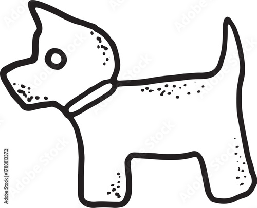 dog doodle drawing element