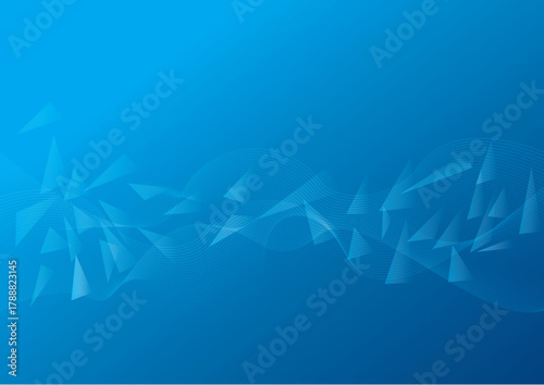 Abstract Blue Polygon Wave Background