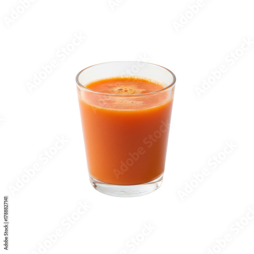 Refreshing glass of carrot juice showcasing vibrant orange color and health benefits