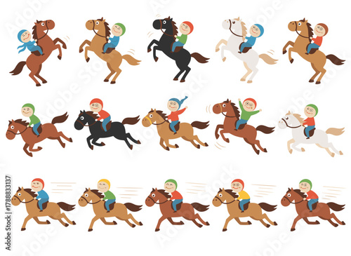 Unruly, mischievous horses gather