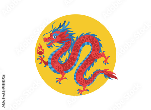 A Chinese oriental dragon, an Eastern Asian monster and symbol of Chinese New Year, a fictional oriental creature, a fairy‑tale mythic character, a magical lizard, and a lunar mascot from the East