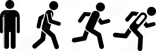 Run man icon progression Vector