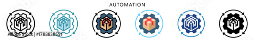Automation Icon, Multi Style, Flat, Line, Glyph, Lineal, Dual Tone. Use For Modern Concept, Ui, Ux Web And App Development.