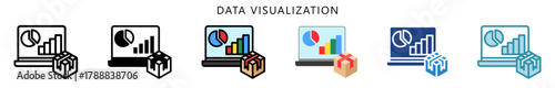 Data Visualization Icon, Multi Style, Flat, Line, Glyph, Lineal, Dual Tone. Use For Modern Concept, Ui, Ux Web And App Development.