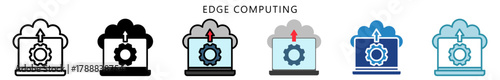 Edge Computing Icon, Multi Style, Flat, Line, Glyph, Lineal, Dual Tone. Use For Modern Concept, Ui, Ux Web And App Development.