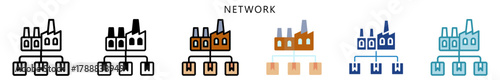 Network Icon, Multi Style, Flat, Line, Glyph, Lineal, Dual Tone. Use For Modern Concept, Ui, Ux Web And App Development.