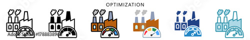 Optimization Icon, Multi Style, Flat, Line, Glyph, Lineal, Dual Tone. Use For Modern Concept, Ui, Ux Web And App Development.