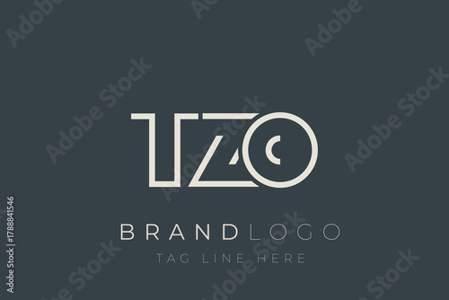 TZO abstract letter logo design. Modern Business Logo Design With Abstract Typography and Contemporary Style