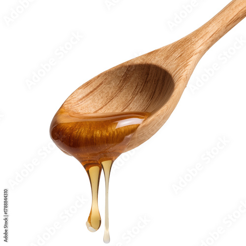 Wallpaper Mural Honey dripping from wooden spoon isolated Torontodigital.ca