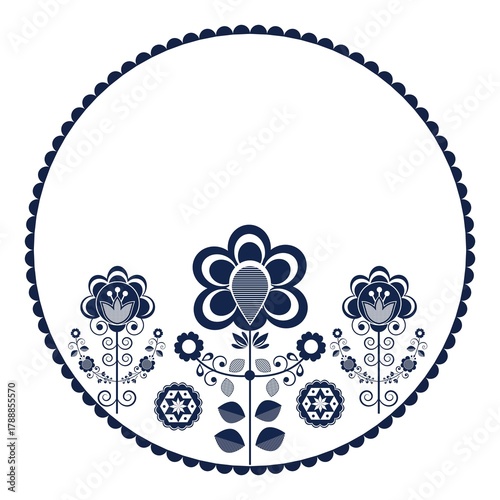 Cartoon seamless background in blue and white for kids. Seamless texture tile with vintage motives.
Cheerful regular pattern for children with birds. Blue and white design for printing.