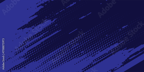 Dots halftone blue and dark blue color pattern gradient grunge texture background. Dots pop art sport style vector illustration. Vector grunge halftone abstract.Dots texture background.