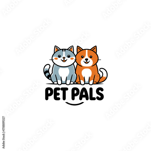 Pet Pals icon flat vector design.