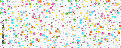 Confetti circles isolated. Round paper party confetti pattern