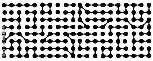 Connect dot geometric pattern. Neural metaball connections bg, science abstract wallpaper