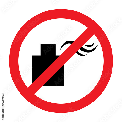 Stop smell perfume icon and anti odour symbol