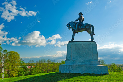 Tableau sur toile View of the Gettysburg battlefield, site of the bloodiest battle of the Civil War
