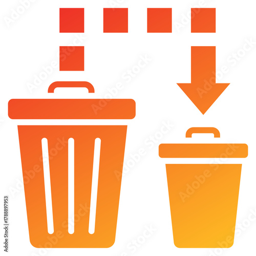 Waste Reduction Glyph Gradient Icon