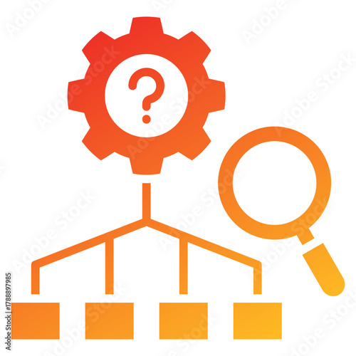 Root Cause Glyph Gradient Icon