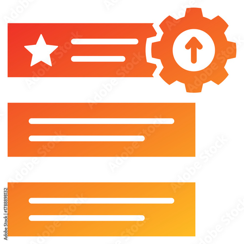 Task Prioritization Glyph Gradient Icon