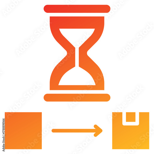 Lead Time Glyph Gradient Icon
