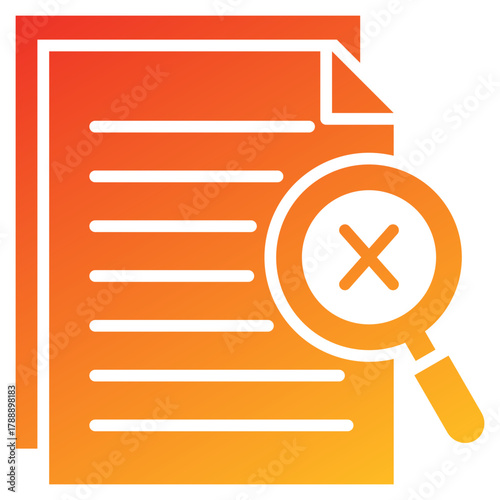 Redundancy Check Glyph Gradient Icon