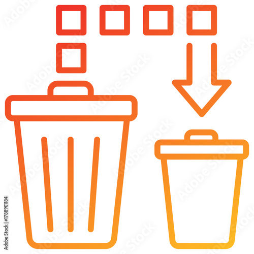 Waste Reduction Line Gradient Icon