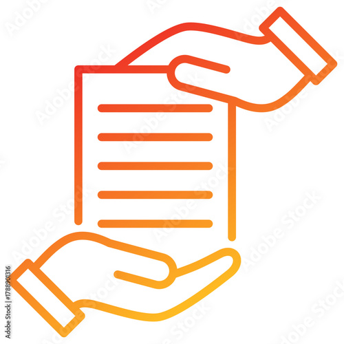 Handover Line Gradient Icon