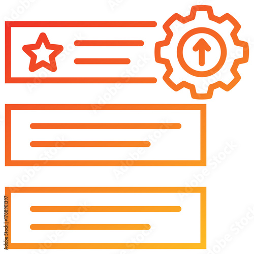 Task Prioritization Line Gradient Icon