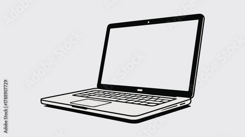 Sleek modern laptop open on a clean white background, ready for work or creativity.