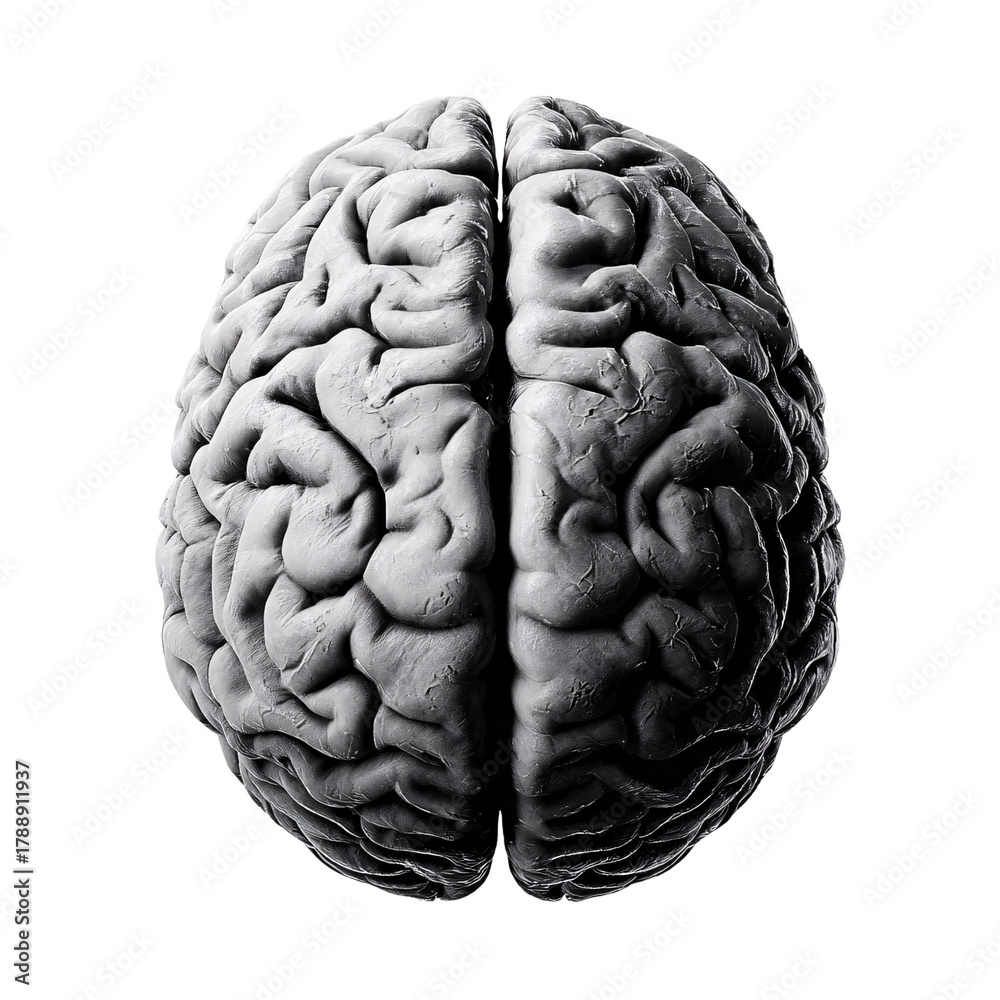 Naklejka premium Human brain closeup png brain png anatomy png transparent background image