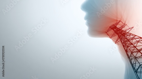 Power & Structure: Abstract Energy Concept - Stock Image, Technology, Design