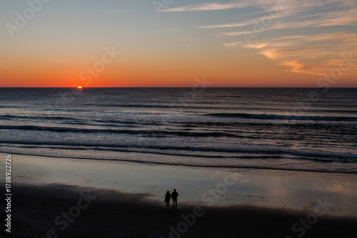 On the Beach at Sunset