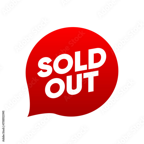 Sold Out and price tag, label. Sold out tag label design on white background. Vector illustration.