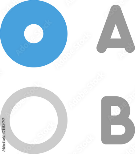 A/B testing choice icon