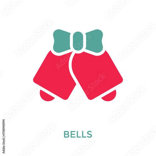 Bells Icon Dual Tone Style. Vector Illustration For Graphic Design