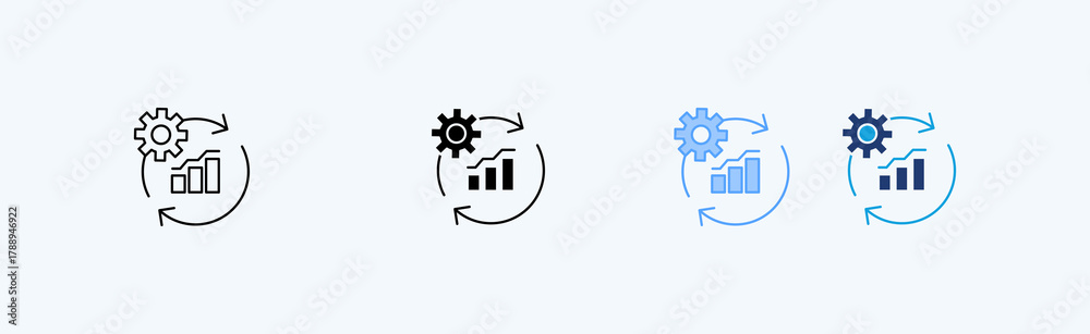 Fototapeta premium Optimization Multiple Style Icon