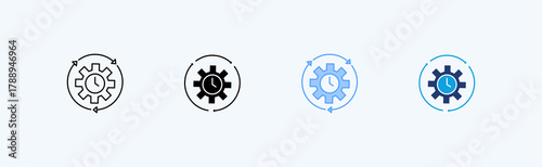 Efficiency Multiple Style Icon