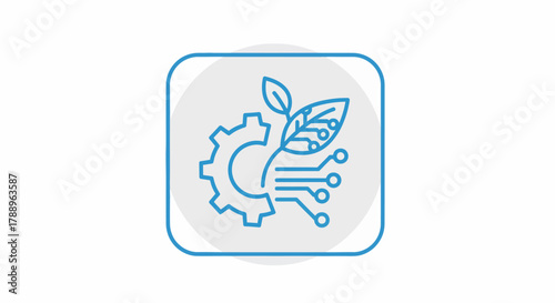 Green Technology and Sustainable Industry Icon.