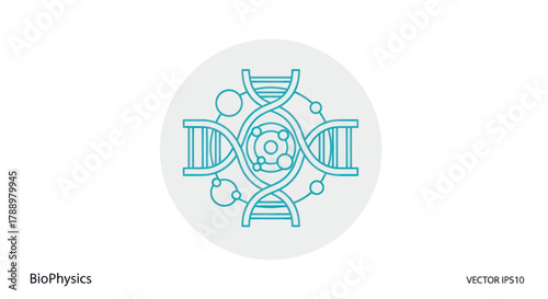 Abstract representation of DNA structure and molecular interactions.