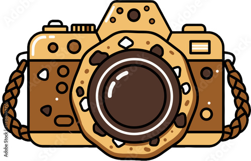 Vintage Style Camera Designed as a Giant Cookie