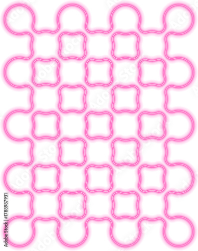 Dense square configuration of gradient neon circles forming a consistent modular grid layout.